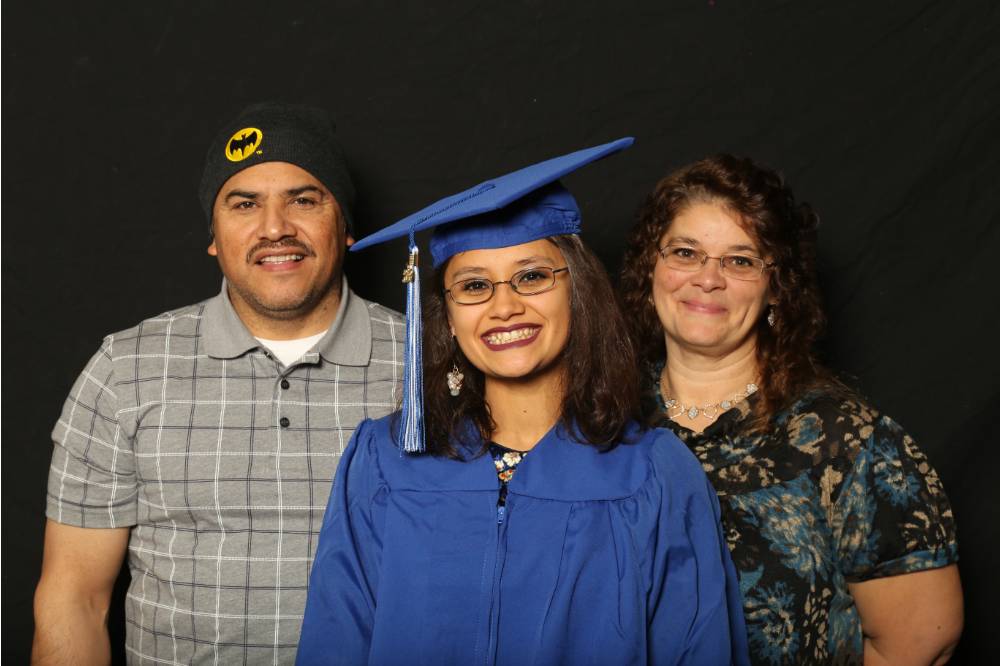 soon to be graduate with her family